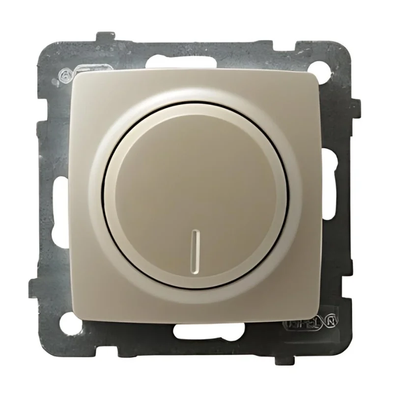 OSPEL Ротативен димер всички товари LED 0-100W, GLS 10-250W, 230V~50Hz Крем перла - OSPEL Karo LP-8SL2/m/42