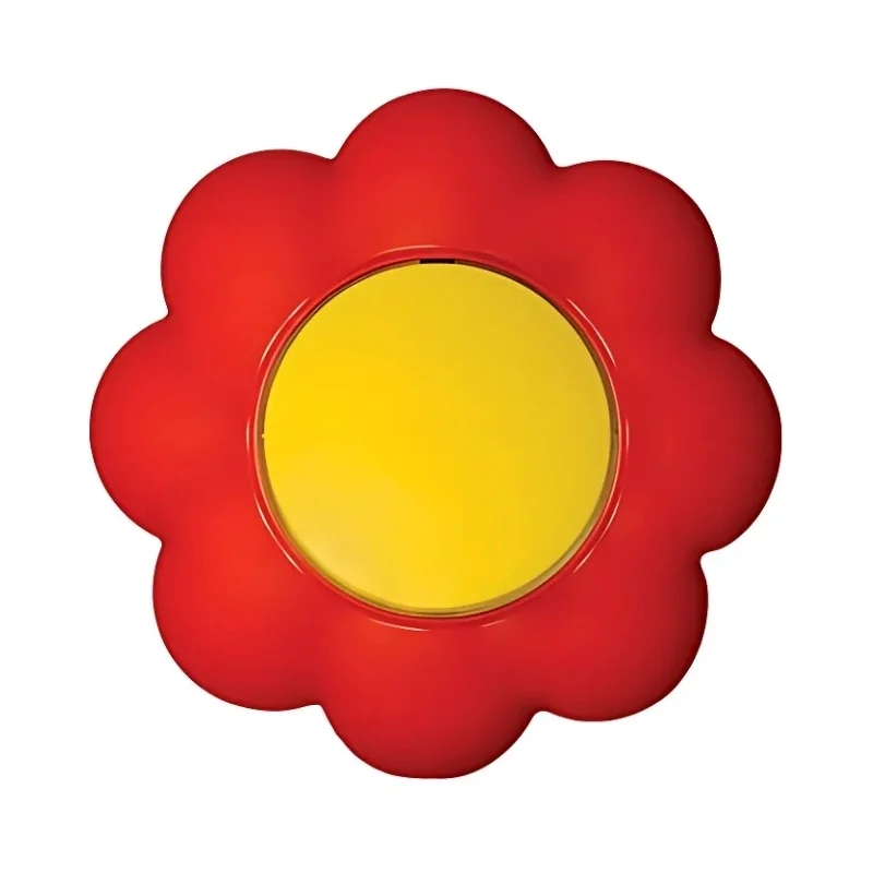 One-way switch 10A model Flower Yellow/red, while stocks last - Metalka Majur Happy ME1633001