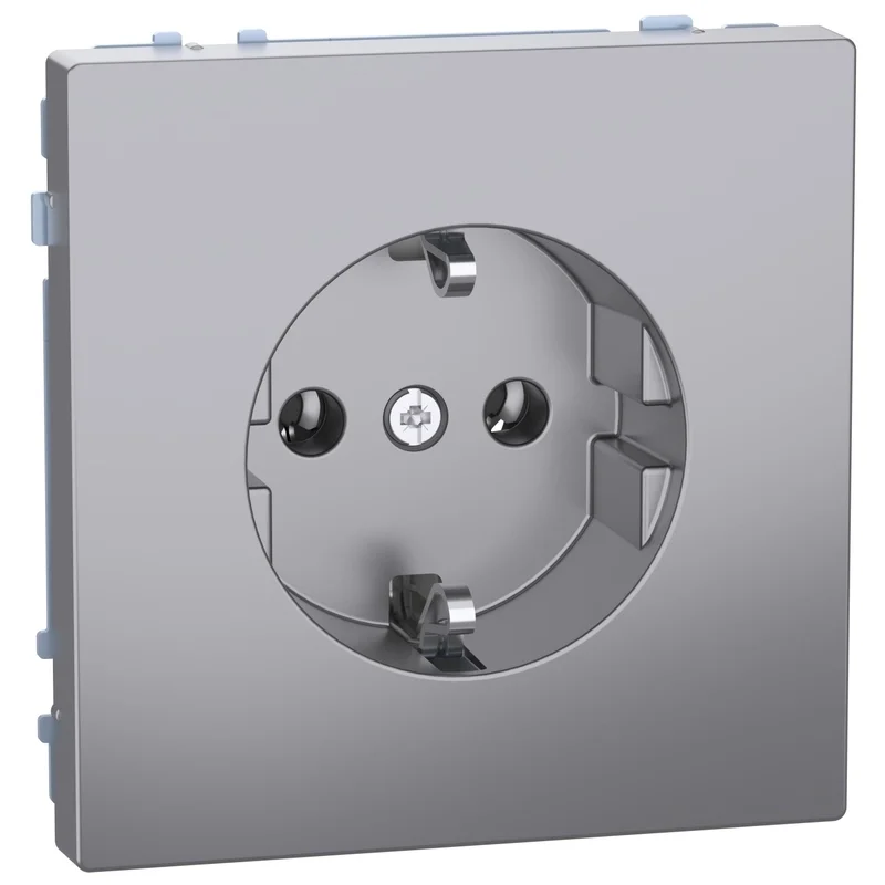 Контакт шуко механизъм 16A с лицев панел Неръждаема стомана System Design - Schneider Electric Merten System Design MEG2301-6036