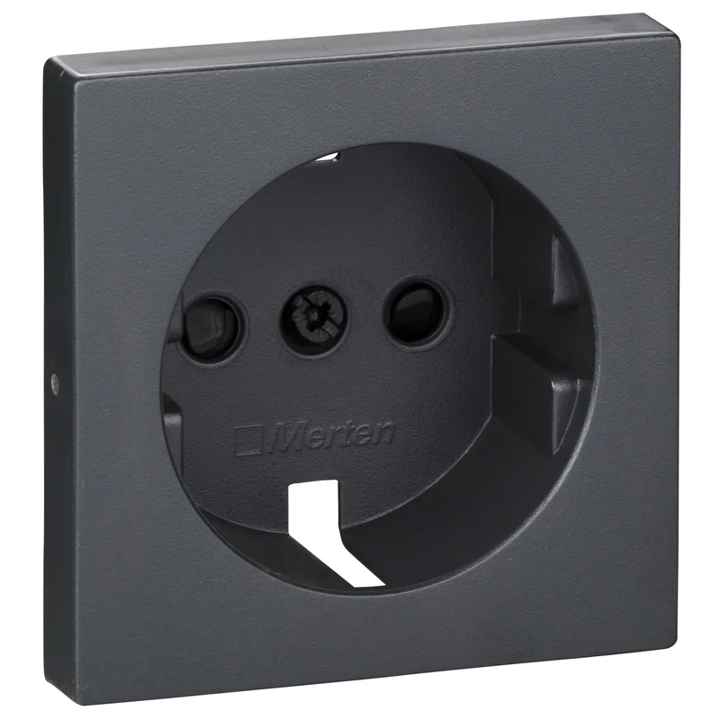 Schneider Electric Face plate for Schuko socket with children's protection Anthracite System M - Schneider Electric Merten System M MEG2330-0414
