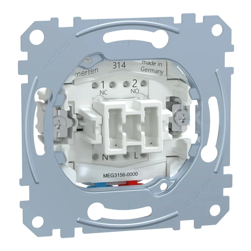 Schneider Electric Base for push two-way push button 1 pole 10 A AC 250 V recessed mounting screwless connection - SCHNEIDER ELECTRIC Merten MEG3156-0000