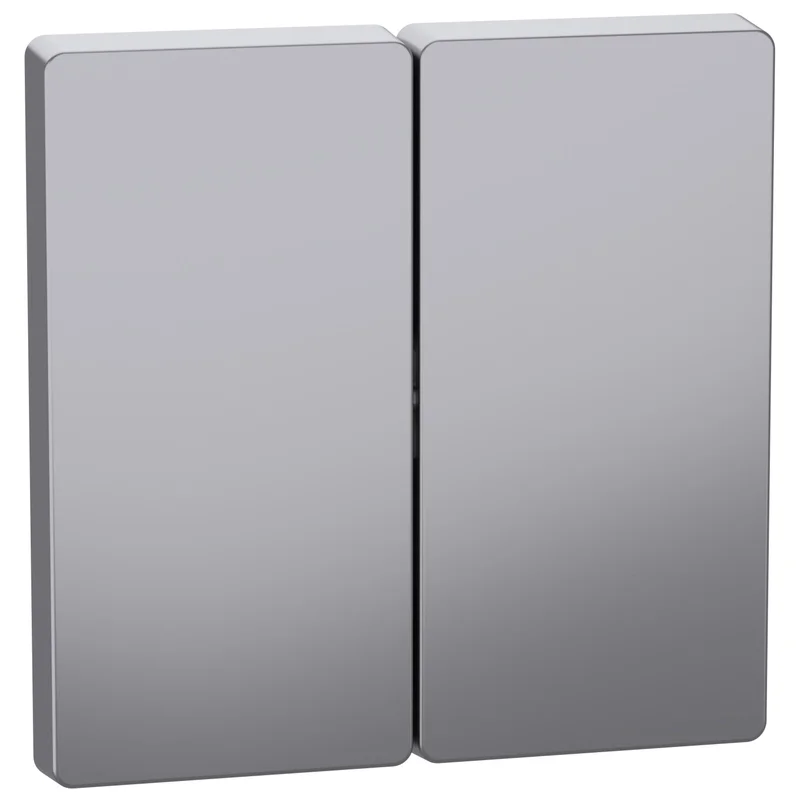 Schneider Electric Face plate for double switch/push button Stainless steel System Design - Schneider Electric Merten System Design MEG3400-6036