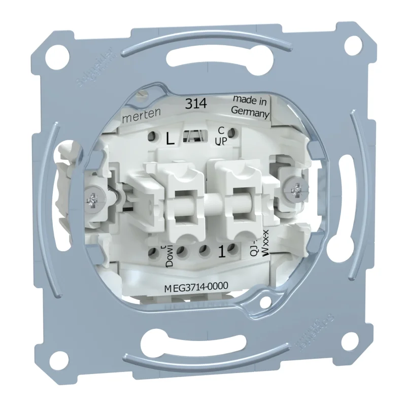 Ключ за щори еднополюсен 10AX PiT вграден монтаж IP20 - SCHNEIDER ELECTRIC Merten MEG3714-0000