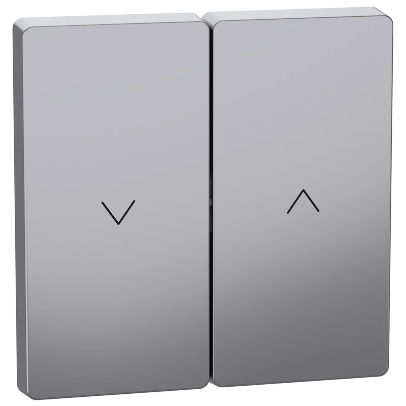 Schneider Electric Face plate for switch/push button for shutters colour Stainless steel System Design - Schneider Electric Merten System Design MEG3855-6036