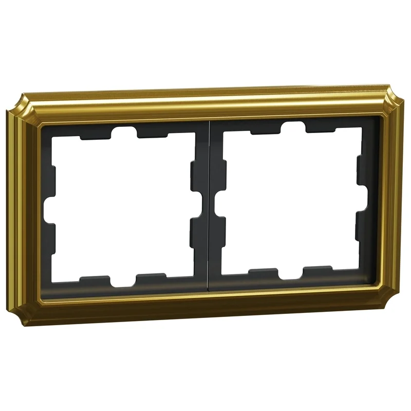 Schneider Electric Decorative frame 2x colour Gold D-Antique - Schneider Electric Merten System Design MEG4020-4741