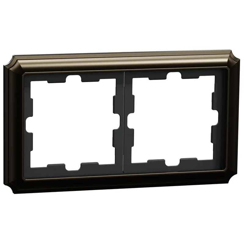 Schneider Electric Decorative frame 2x colour Mocha D-Antique - Schneider Electric Merten System Design MEG4020-4752