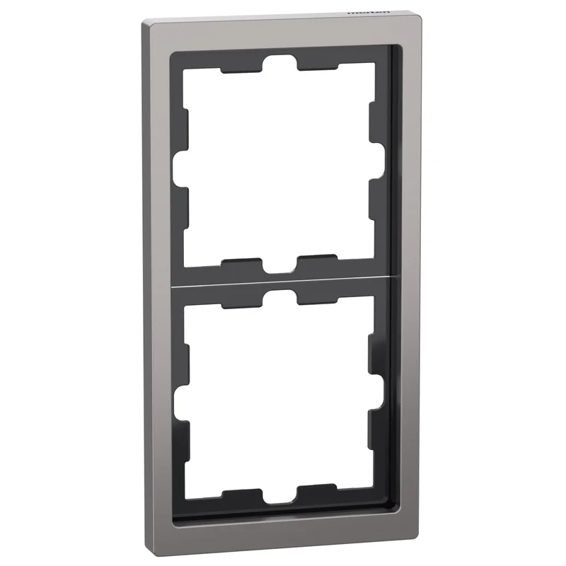 Декоративна рамка 2x цвят Никел System D-Life Metal - Schneider Electric Merten System Design MEG4020-6550