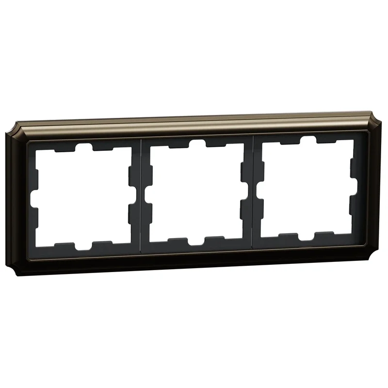 Декоративна рамка 3x цвят Мока D-Antique - Schneider Electric Merten System Design MEG4030-4752