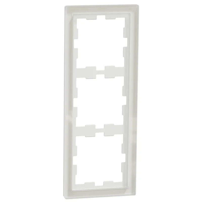 Schneider Electric Decorative frame 3x colour Crystal white glass System D-Life Glass - Schneider Electric Merten System Design MEG4030-6520