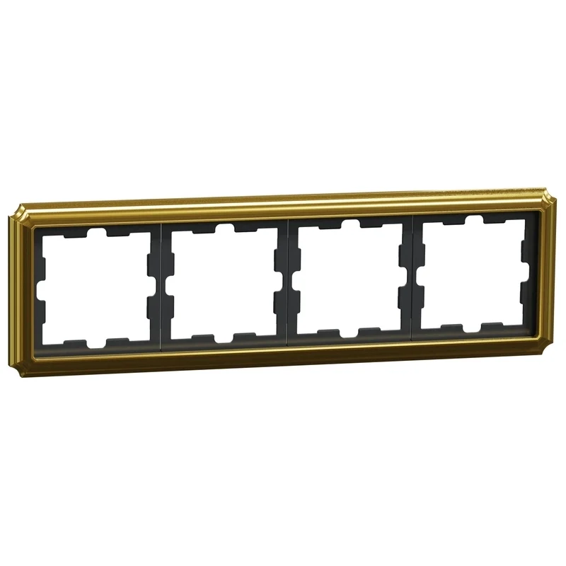 Декоративна рамка 4x цвят Злато D-Antique - Schneider Electric Merten System Design MEG4040-4741