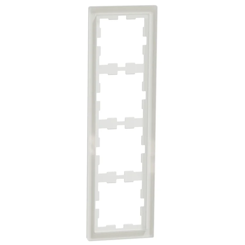 Decorative frame 4x colour Crystal white glass System D-Life Glass - Schneider Electric Merten System Design MEG4040-6520
