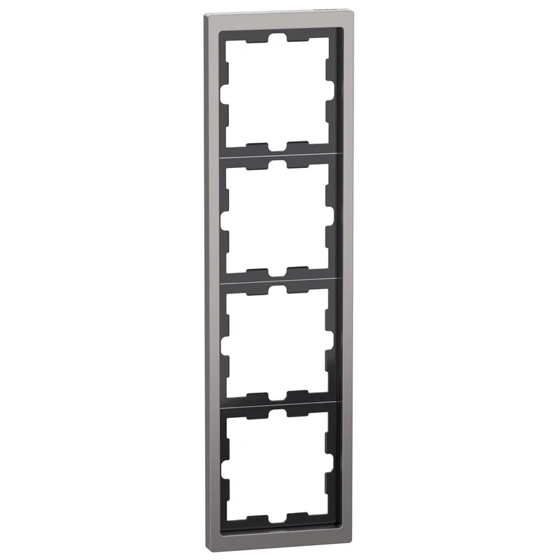Schneider Electric Декоративна рамка 4x цвят Никел System D-Life Metal - Schneider Electric Merten System Design MEG4040-6550