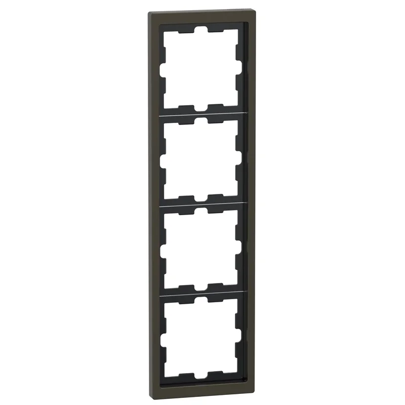 Декоративна рамка 4x цвят Мока System D-Life Metal - Schneider Electric Merten System Design MEG4040-6552