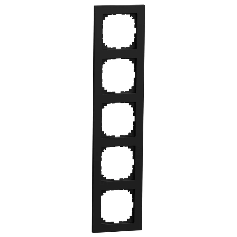 Schneider Electric Decorative frame 5x colour Black matt System M-Pure Ocean plastic - Schneider Electric Merten System M MEG4050-3603