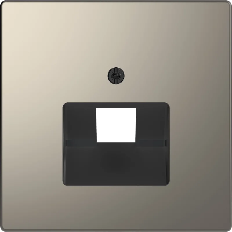 Face plate for RJ45 outlet 1-module Nickel metallic System Design - SCHNEIDER ELECTRIC Merten System Design MEG4521-6050