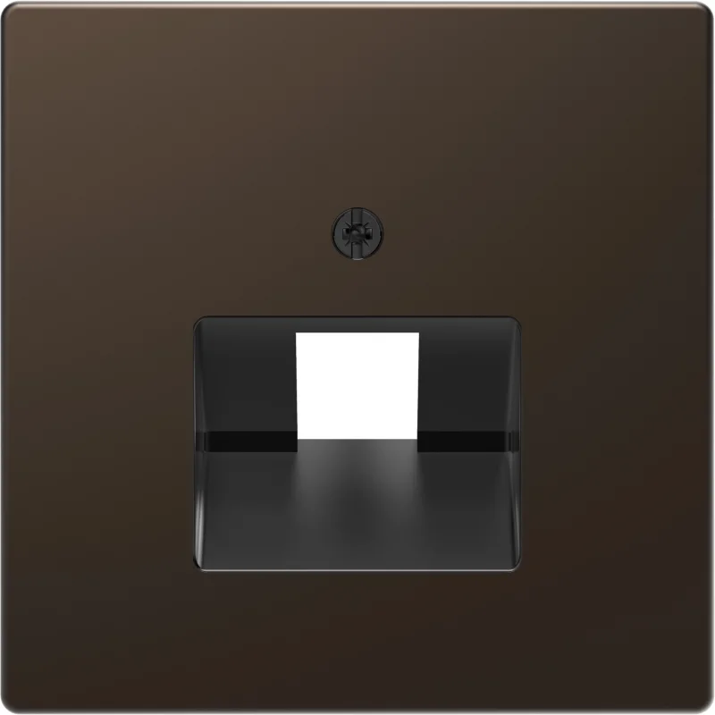 Face plate for RJ45 outlet 1-module Mocha metallic System Design - SCHNEIDER ELECTRIC Merten System Design MEG4521-6052