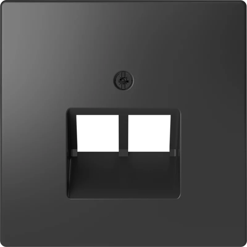 Schneider Electric Face plate 2x RJ45 outlet Anthracite System Design - SCHNEIDER ELECTRIC Merten System Design MEG4522-6034