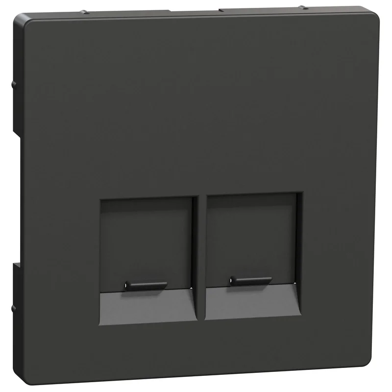 Schneider Electric Face plate for outlet 2x RJ45 colour Anthracite System Design - Schneider Electric Merten System Design MEG4572-6034