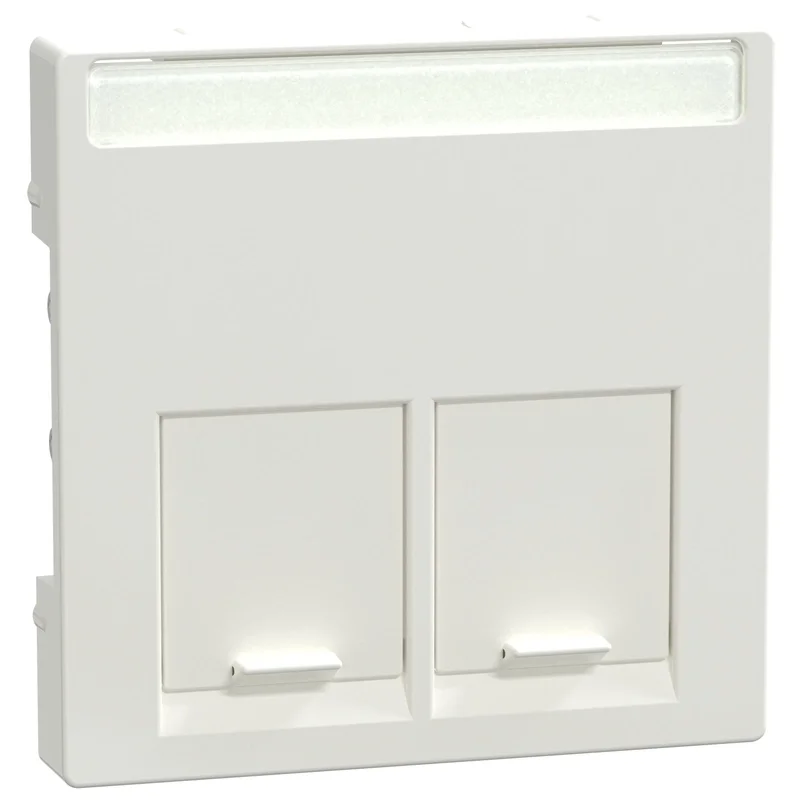 Schneider Electric Face plate for outlet 2xRJ45 Polar white System M - Schneider Electric Merten System M MEG4574-0319