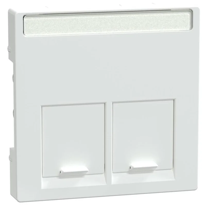 Лицев панел за розетка 2xRJ45 Активно бяло System M - Schneider Electric Merten System M MEG4574-0325