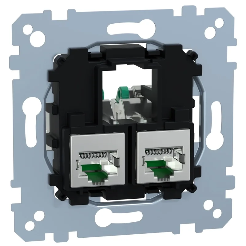 Schneider Electric Data outlet 2xRJ45 cat.6a STP mechanism - Schneider Electric Merten MEG4576-0022