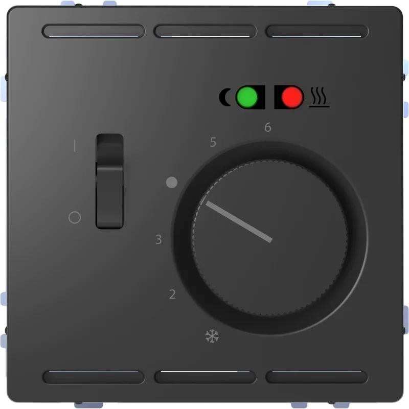 Schneider Electric Floor thermostat 230 V with changeover switch and centre plate anthracite System Design - SCHNEIDER ELECTRIC Merten System Design MEG5764-6034