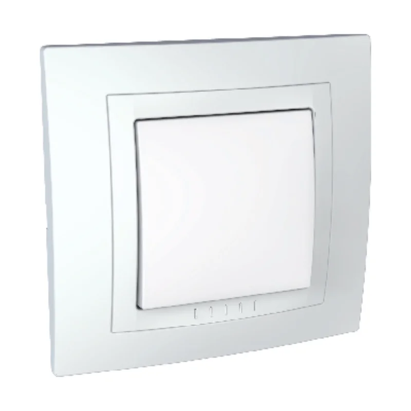 Schneider Electric Push button White two-module assembled with frame - SCHNEIDER ELECTRIC Unica Basic MGU10.206.18D