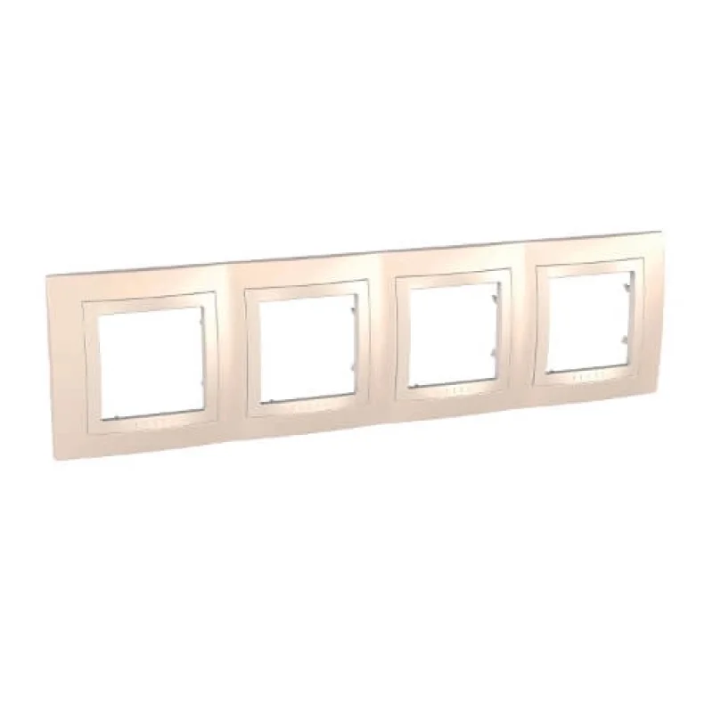 Рамка 4x Техническо сиво - SCHNEIDER ELECTRIC Unica Basic MGU2.008.559