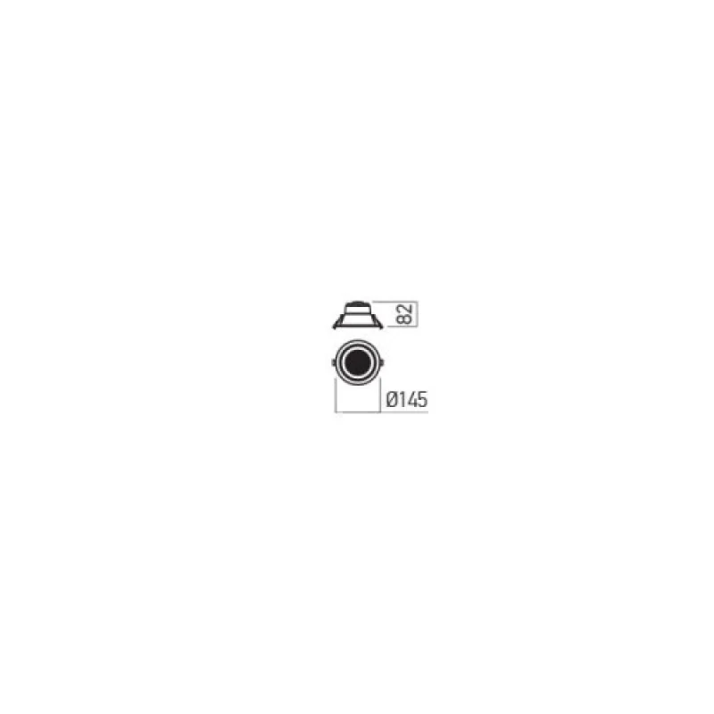 Xmask Cct MKS01CCTMWH – Arelux LED downlight for recessed mounting in white, 1X15W, 3000K, IP54