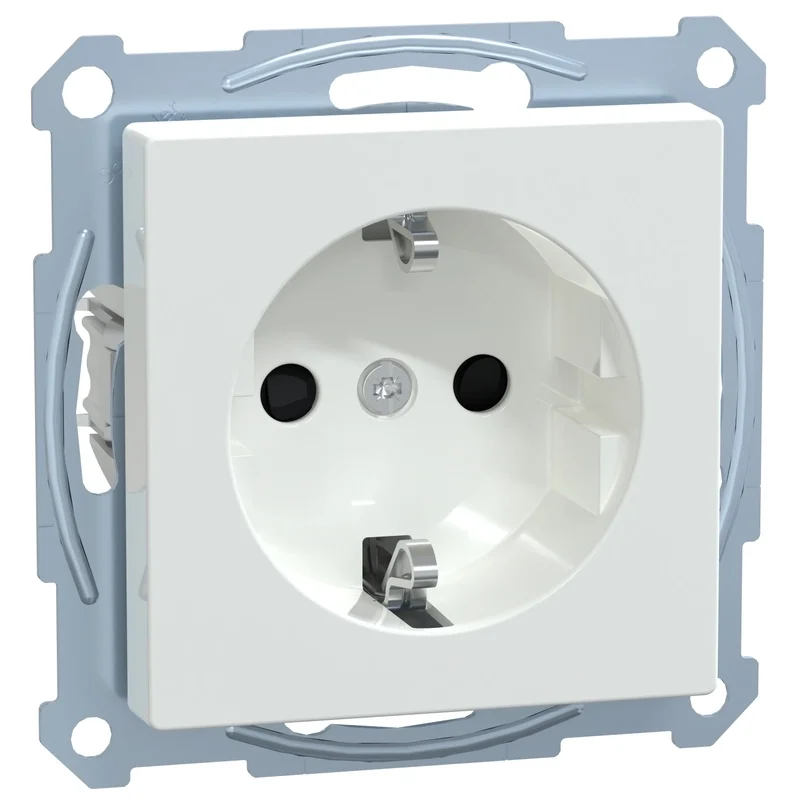 Schneider Electric Schuko socket mechanism 16A with face plate Active white System M - Schneider Electric Merten System M MTN2300-0325