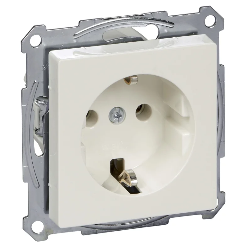 Schneider Electric Socket with screwless connection 16A +PiT TPb polar white - SCHNEIDER ELECTRIC Merten MTN2301-0319