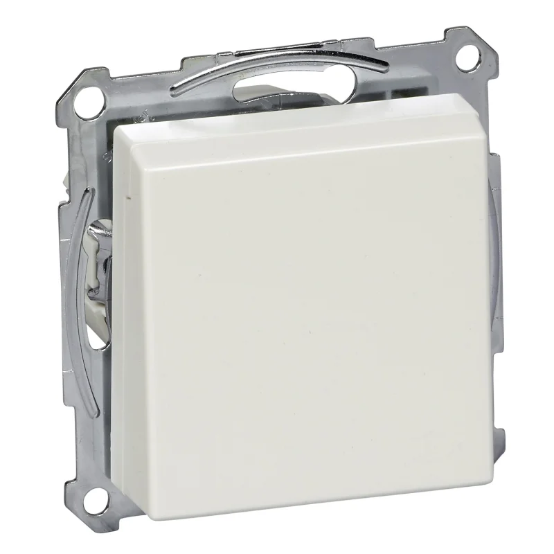 Schneider Electric Schuko socket with cover screwless terminals polar white glossy System M - SCHNEIDER ELECTRIC Merten System M MTN2311-0319
