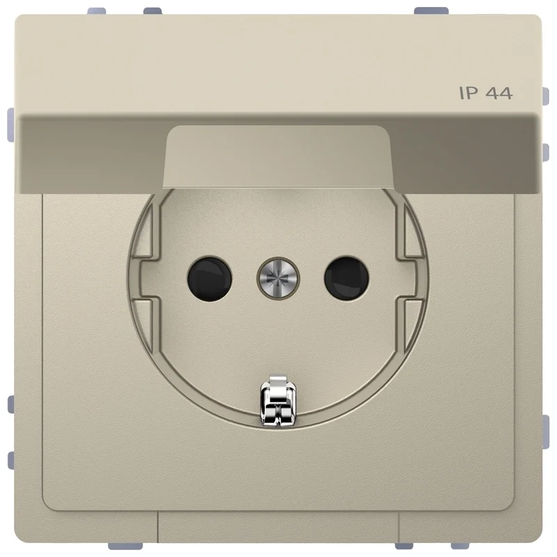 Schneider Electric Контакт шуко механизъм 16A с лицев панел IP44 Сахара System Design - Schneider Electric Merten System Design MTN2314-6033