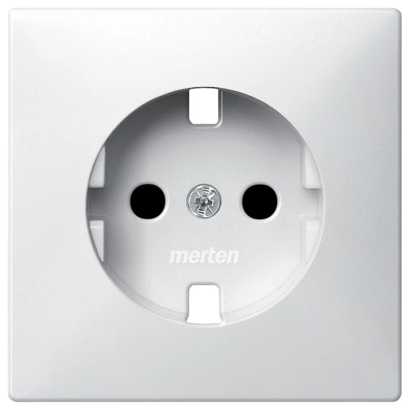 Face plate for Schuko socket with children's protection Polar white Antique /while stocks last/ - Schneider Electric MTN2330-4019