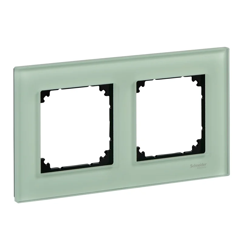 Decorative frame 2x colour Emerald glass System M-Elegance Glass - SCHNEIDER ELECTRIC Merten System M MTN404204