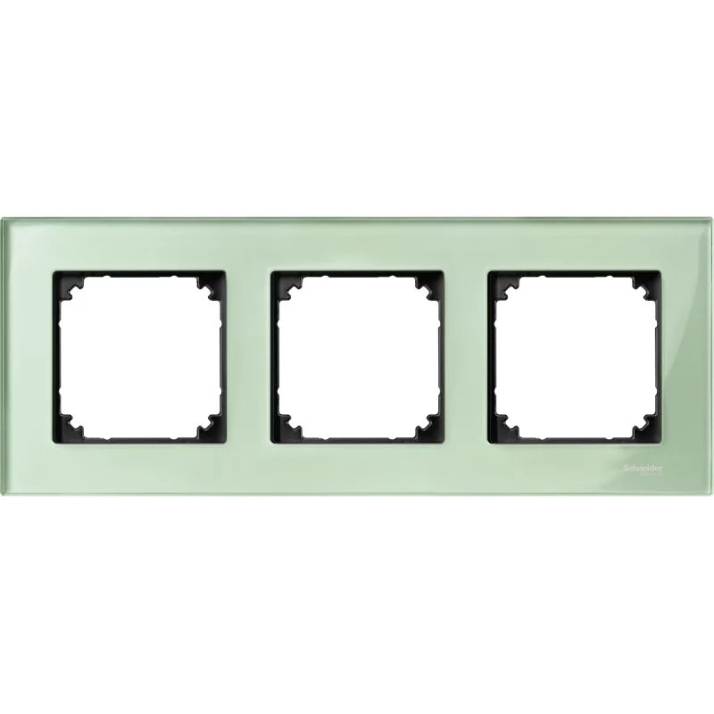 Декоративна рамка 3x цвят изумруд стъкло System M-Elegance Glass - SCHNEIDER ELECTRIC Merten System M MTN404304