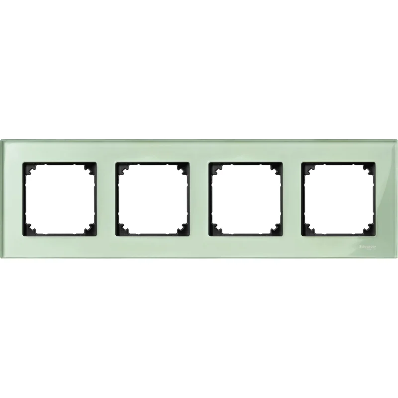 Schneider Electric Декоративна рамка 4x цвят смарагд стъкло System M-Elegance Glass - SCHNEIDER ELECTRIC Merten System M MTN404404