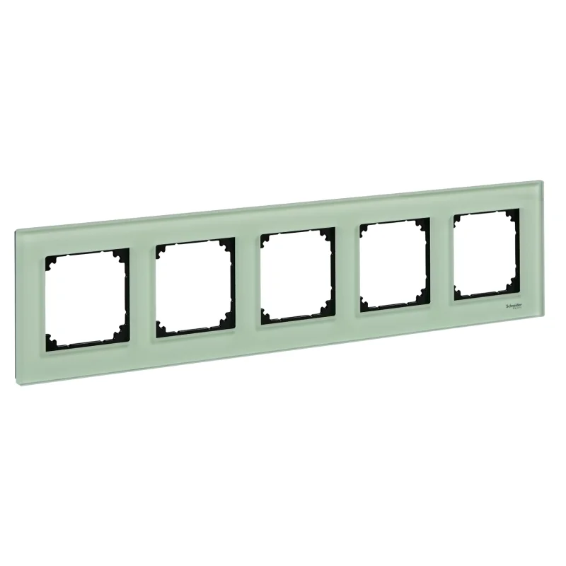 Декоративна рамка 5x цвят смарагд стъкло System M-Elegance Glass - SCHNEIDER ELECTRIC Merten System M MTN404504