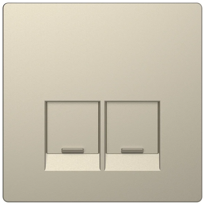 Лицев панел за розетка 2x RJ45 цвят Сахара System Design - Schneider Electric Merten System Design MTN4572-6033