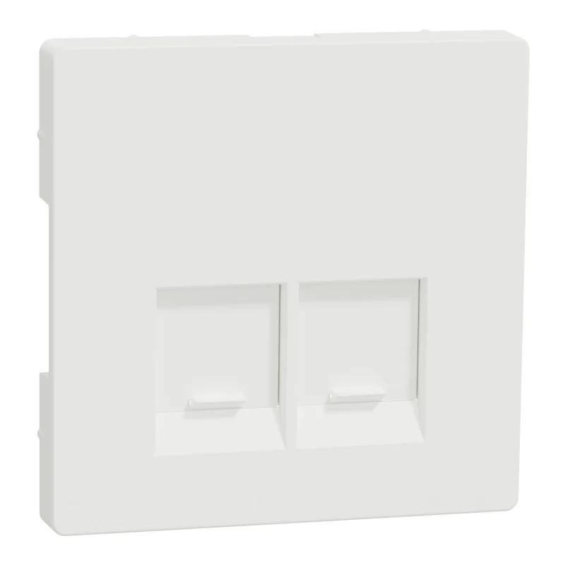 Schneider Electric Лицев панел 2 модула за SЕ RJ45-конектор Бял мат System Design - SCHNEIDER ELECTRIC Merten System Design MTN4572-6037