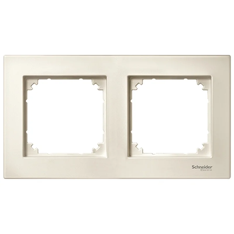 Schneider Electric Decorative frame 2x colour Cream System M-Plan /while stocks last/ - Schneider Electric Merten System M MTN515244