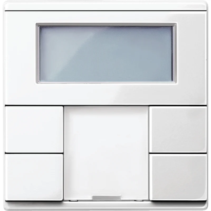 Schneider Electric KNX push button 2-module with thermostat, polar white, System M - SCHNEIDER ELECTRIC KNX MTN6212-0319