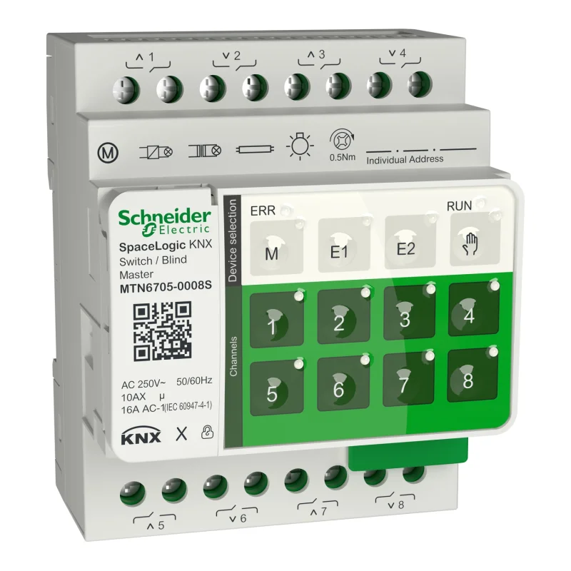 Schneider Electric Комбинирано реле за щори, SpaceLogic KNX, 250 V, 16 A, бяло - SCHNEIDER ELECTRIC KNX MTN6705-0008S