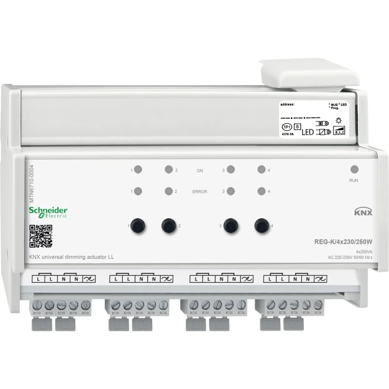 KNX universal dimming actuator LL REG-K/4x230/250W - SCHNEIDER ELECTRIC KNX MTN6710-0004