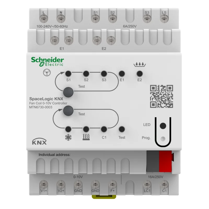 Schneider Electric Fan coil SpaceLogic KNX 0-10V controller - SCHNEIDER ELECTRIC KNX MTN6730-0003