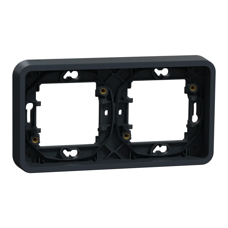 Schneider Electric Frame 2x Anthracite, horizontal, for concealed mounting IP55 - SCHNEIDER ELECTRIC Mureva Styl MUR34101