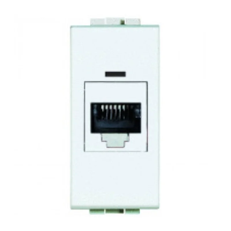 Розетка 1xRJ45 Cat. 5e UTP 1М Бял - bticino Livinglight N4279C5E