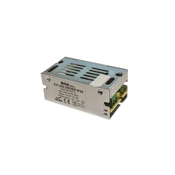 Драйвери 12V NM12CV12 – ACA драйвер, 12 W, 230V AC, IP20, сребрист