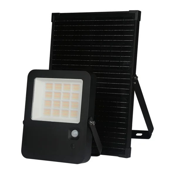 Norel NOREL60CCT – ACA solar floodlight, 60 W, 3000-4000-6000K, Works with PV panels, IP65, black