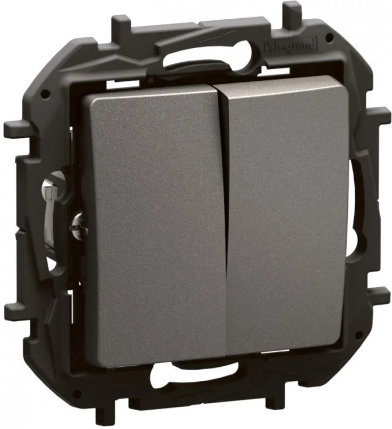 Legrand Double intermediate switch 16A Grey - Legrand Niloe New NP2020MG